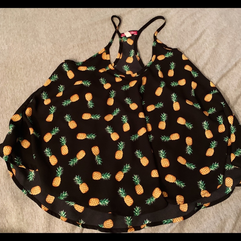 Women’s pineapple racer back flowy tank top - M